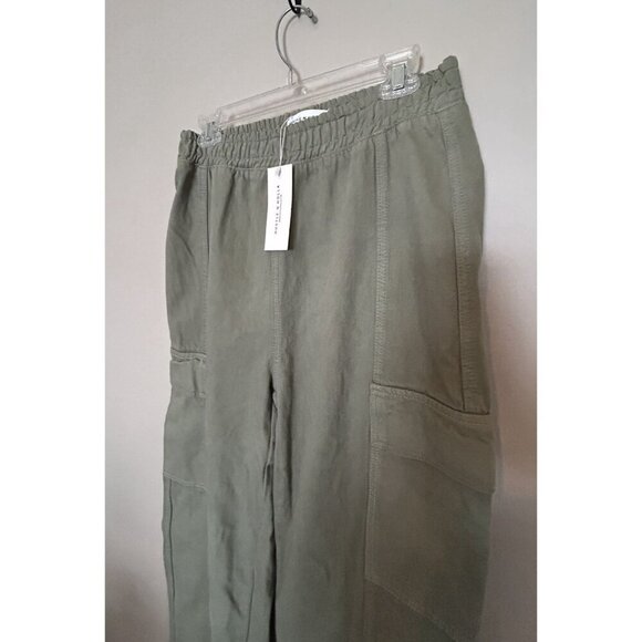 Hustle N Holla NEW Army Green Cargo Pants Wide Leg Large Pockets Jogger Size 6 - Picture 4 of 11